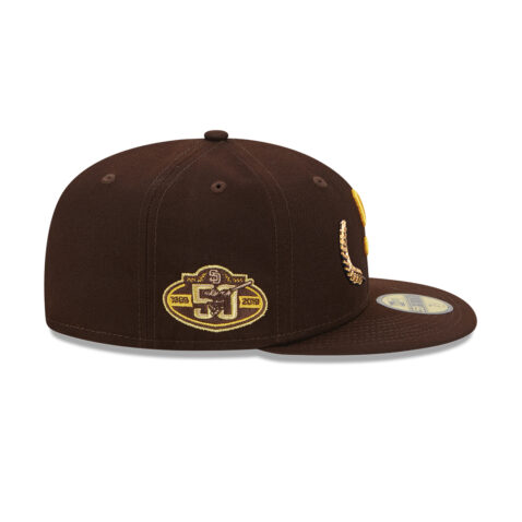New Era 59Fifty San Diego Padres Gold Leaf Fitted Hat Burnt Wood Brown Gold