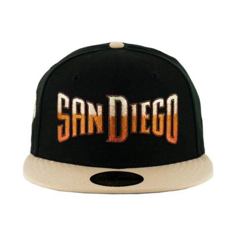 New Era 59Fifty San Diego Padres The Closer Fitted Hat Black Gradient Orange - Vegas Gold - Image 3
