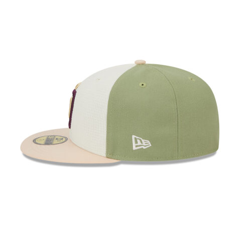 New Era 59Fifty San Diego Padres Thermal Front Fitted Hat White Green Tan - Image 2