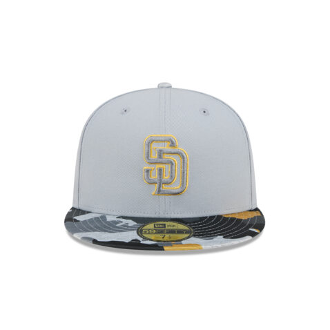 New Era 59Fifty San Diego Padres Two Tone Fitted Hat Gray Gold Urban Camo