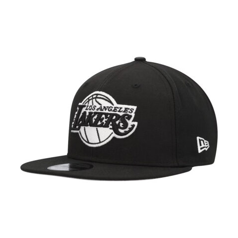 New Era 9Fifty Los Angeles Lakers Chain Stitch Adjustable Snapback Hat Black