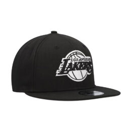 New Era 9Fifty Los Angeles Lakers Chain Stitch Adjustable Snapback Hat Black