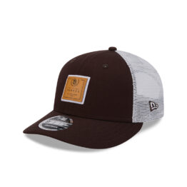 New Era 9Fifty Low Profile San Diego Padres Court Sport Mesh Trucker Adjustable Snapback Hat Burnt Wood Brown White