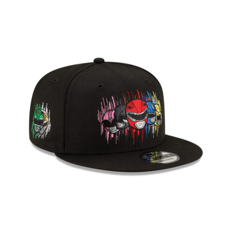 New Era 9Fifty Power Rangers Helmets Adjustable Snapback Hat Black - Image 4