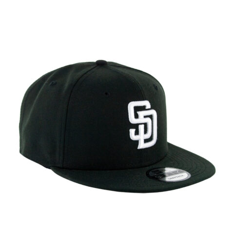 New Era 9Fifty San Diego Padres Chain Stitch Adjustable Snapback Hat Black