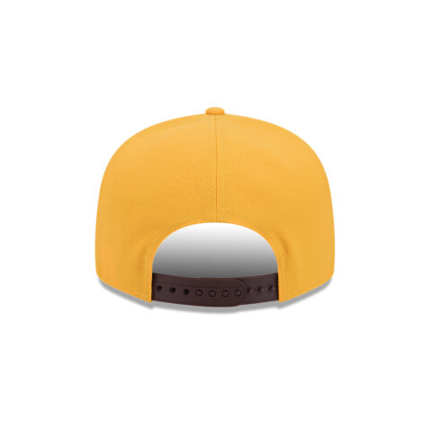 New Era 9Fifty San Diego Padres Throwback Adjustable Snapback Hat White Yellow Burnt Wood Brown - Image 6