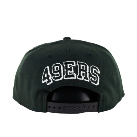 New Era 9Fifty San Francisco 49ers Chain Stitch Adjustable Snapback Hat Black - Image 4