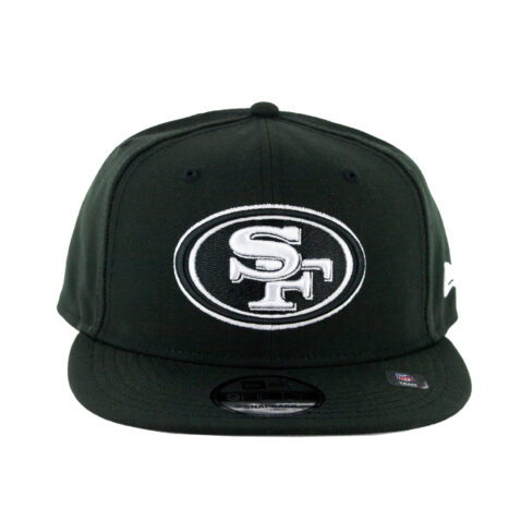 New Era 9Fifty San Francisco 49ers Chain Stitch Adjustable Snapback Hat Black - Image 2