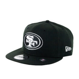 New Era 9Fifty San Francisco 49ers Chain Stitch Adjustable Snapback Hat Black