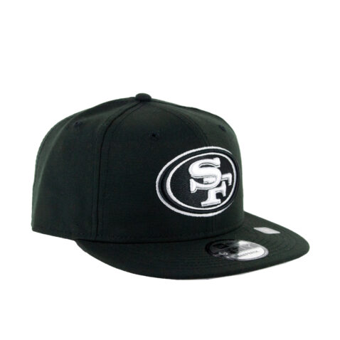 New Era 9Fifty San Francisco 49ers Chain Stitch Adjustable Snapback Hat Black - Image 3