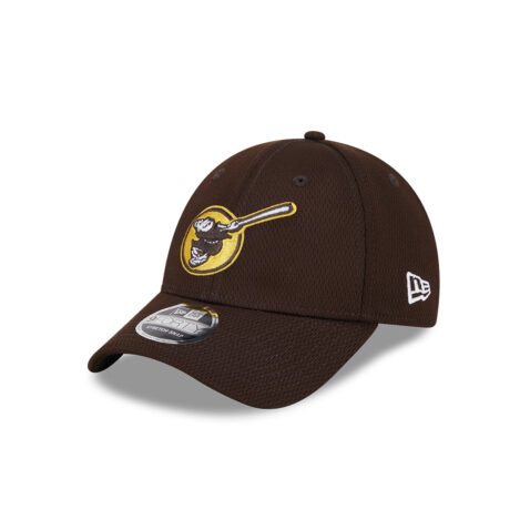 New Era 9Forty San Diego Padres Evergreen Adjustable Snapback Hat Burnt Wood Brown Gold