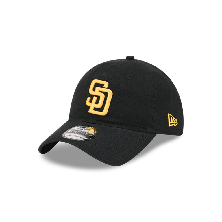New-Era-9Twenty-San-Diego-Padres-Evergreen-Adjustable-Strapback-Hat-Black-Gold-LEft-Front.jpg