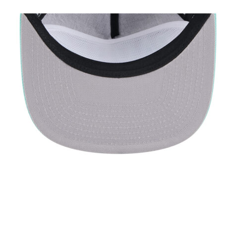 New Era Golfer San Diego Padres Throwback Adjustable Snapback Hat Black Clear Mint - Image 7