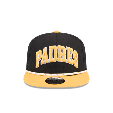 New Era Golfer San Diego Padres Throwback Adjustable Snapback Hat Black Gold