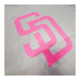 New Era San Diego Padres Distressed Print T-Shirt Grey Pink