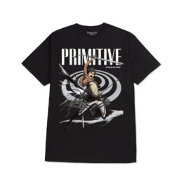 Primitive x Attack On Titan Eren Short Sleeve T-Shirt Black