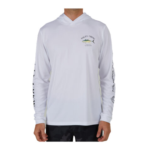 Salty Crew Ahi Mount Hooded Longsleeve Sunshirt White
