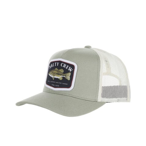 Salty Crew Bigmouth Mesh Trucker Adjustable Snapback Hat Dusty Sage