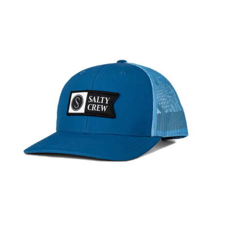 Salty Crew Pinnacle 2 Retro Trucker Adjustable Snapback Hat Slate Blue