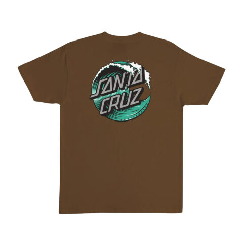 Santa Cruz Wave Dot Heavyweight Short Sleeve T-Shirt Silt - Image 2