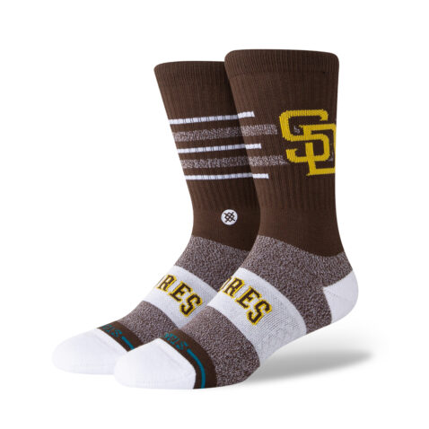 Stance Closer SD Padres Crew Socks Brown