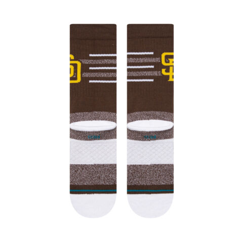 Stance Closer SD Padres Crew Socks Brown - Image 3