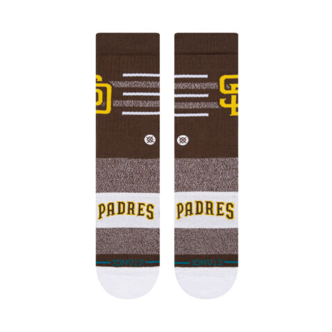 Stance Closer SD Padres Crew Socks Brown - Image 2