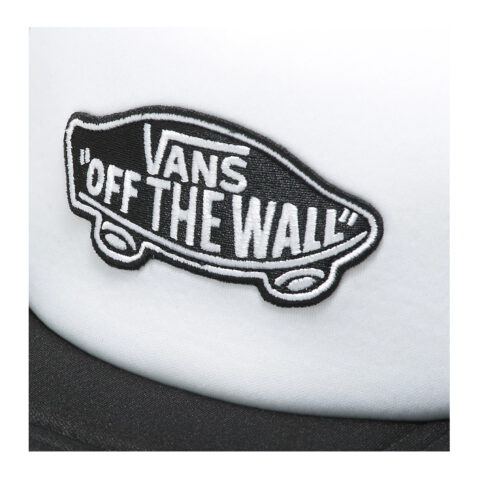 Vans Classic Patch Curved Bill Mesh Trucker Adjustable Snapback Hat Black White
