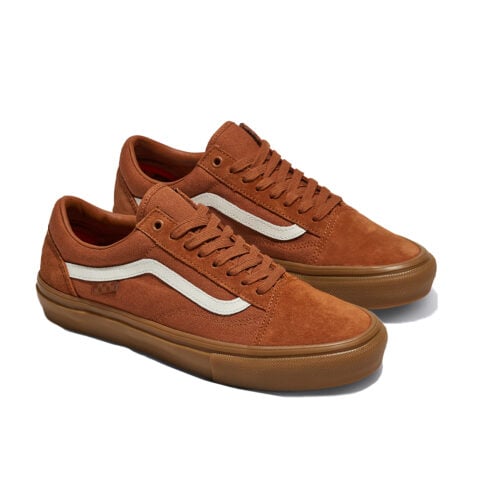 Vans Skate Old Skool Shoe Brown Gum - Image 2