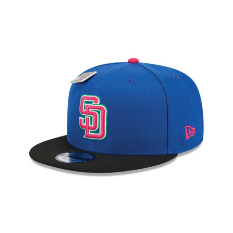 New Era x Big League Chew 9Fifty San Diego Padres Wild Pitch Watermelon Adjustable Snapback Hat Royal Blue Black Red New Era x Big League Chew 9Fifty San Diego Padres Wild Pitch Watermelon Adjustable Snapback Hat Royal Blue Black Red