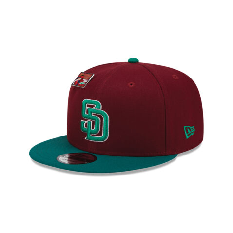 New Era x Big League Chew 9Fifty San Diego Padres Slammin’ Strawberry Adjustable Snapback Hat Cardinal Red Green New Era x Big League Chew 9Fifty San Diego Padres Slammin' Strawberry Adjustable Snapback Hat Cardinal Red Green