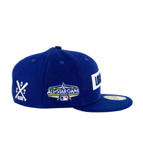 New Era 59Fifty Los Angeles Dodgers All Star Game 2022 Fan Pack Multi Patch Fitted Hat Dark Royal