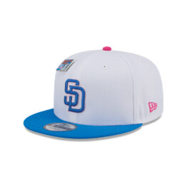 New Era x Big League Chew 9Fifty San Diego Padres Curveball Cotton Candy Adjustable Snapback Hat White Blue