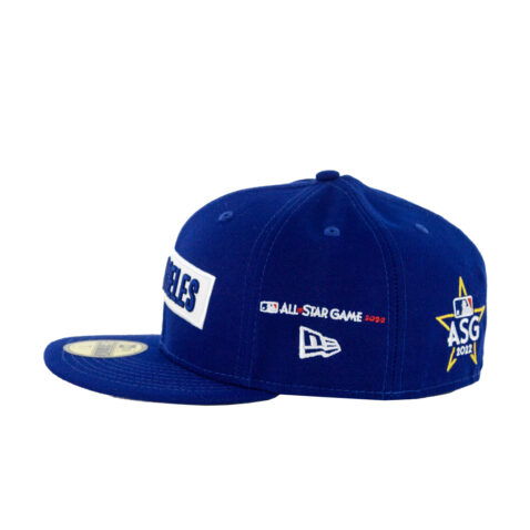 New Era 59Fifty Los Angeles Dodgers All Star Game 2022 Fan Pack Multi Patch Fitted Hat Dark Royal