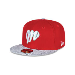 New Era 59Fifty Mexico City Diablos Rojos De Mexico Alternate 1 On Field Fitted Hat Scarlet Red Gray