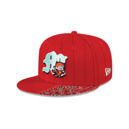 New Era 59Fifty Mexico City Diablos Rojos De Mexico Away Road On Field Fitted Hat Scarlet Red