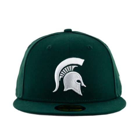 New Era 59Fifty Michigan State Spartans Fitted Hat Dark Green White New Era 59Fifty Michigan State Spartans Fitted Hat Dark Green White