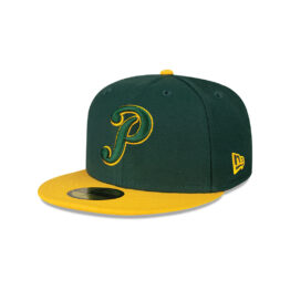 New Era 59Fifty Pericos de Puebla Away Road On Field Fitted Hat Dark Green Gold