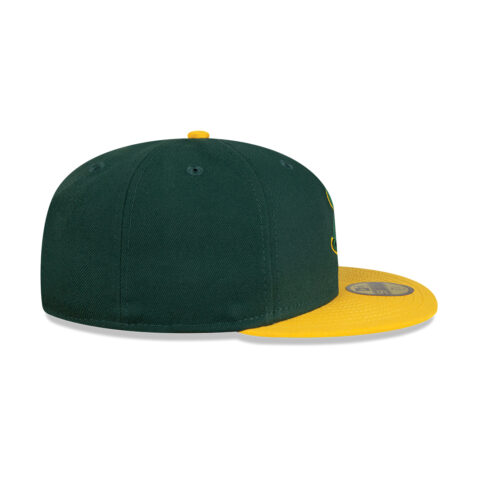 New Era 59Fifty Pericos de Puebla Away Road On Field Fitted Hat Dark Green Gold