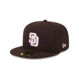 New Era 59Fifty San Diego Padres Mother’s Day 2024 Fitted Hat Burnt Wood Brown Pink