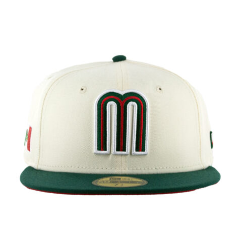 New Era 59Fifty World Baseball Classic Mexico Fitted Hat Chrome White Red Dark Green - Image 3