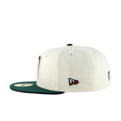 New Era 59Fifty World Baseball Classic Mexico Fitted Hat Chrome White Red Dark Green - Image 2
