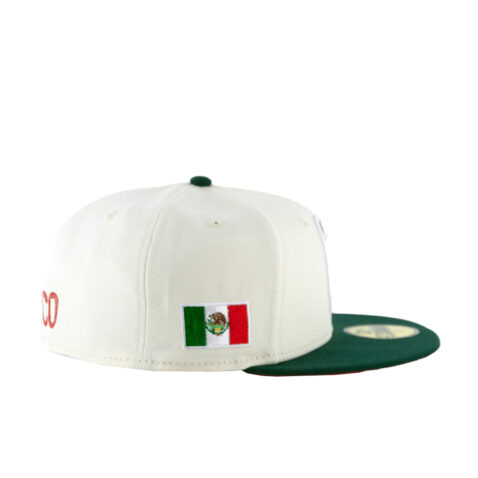 New Era 59Fifty World Baseball Classic Mexico Fitted Hat Chrome White Red Dark Green - Image 5