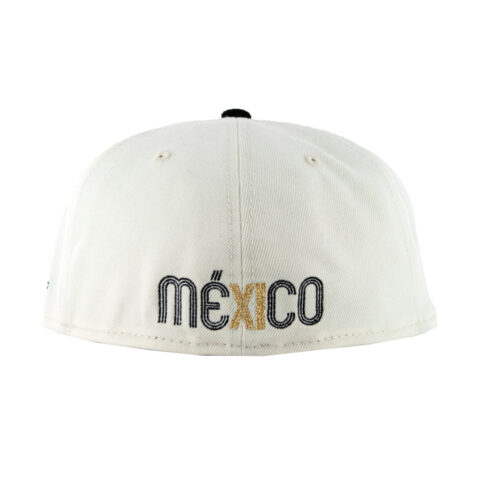 New Era 59Fifty World Baseball Classic Mexico Two Tone Fitted Hat Chrome White Metallic Gold Black - Image 6