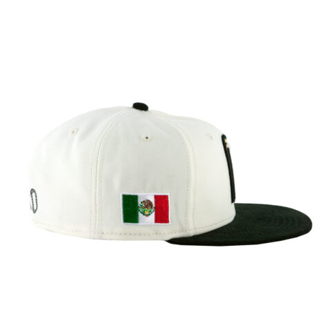 New Era 59Fifty World Baseball Classic Mexico Two Tone Fitted Hat Chrome White Metallic Gold Black - Image 5