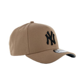 New Era 9Forty New York Yankees Adjustable A-Frame Snapback Hat Khaki Black