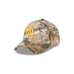 New Era 9Forty San Diego Padres A-Frame Adjustable Snapback Hat Realtree Camo Gold