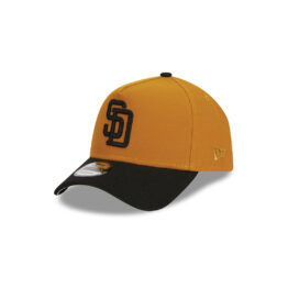 New Era 9Forty San Diego Padres Rustic Fall A-Frame Adjustable Snapback Hat Bronze Black