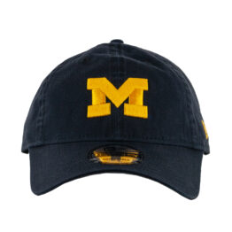 New Era 9Twenty Michigan Wolverines Adjustable Strapback Hat Dark Navy Blue