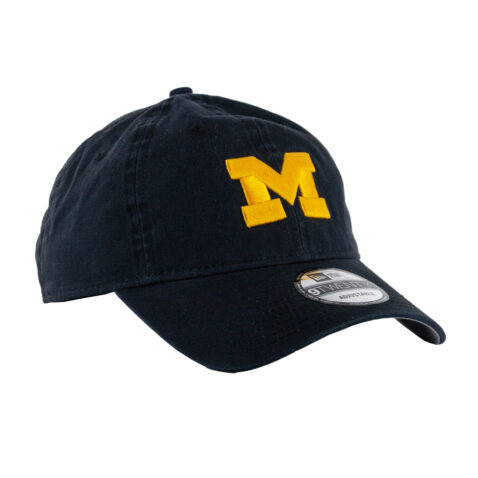 New Era 9Twenty Michigan Wolverines Adjustable Strapback Hat Dark Navy Blue - Image 3
